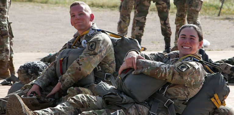 smiling service members