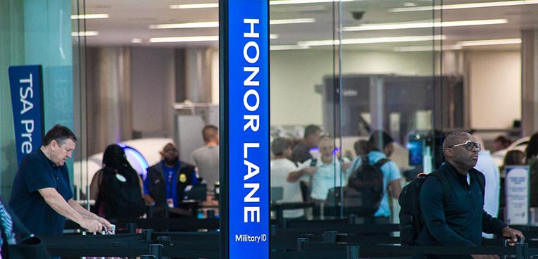 military honor lane at airport