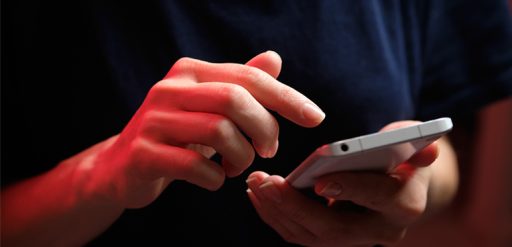 person using a mobile phone