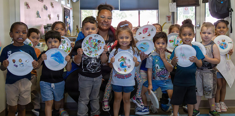 children at child development center