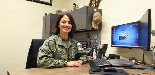 counselor smiling in office
