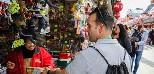 person shopping at market