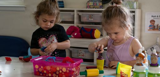 two children playing